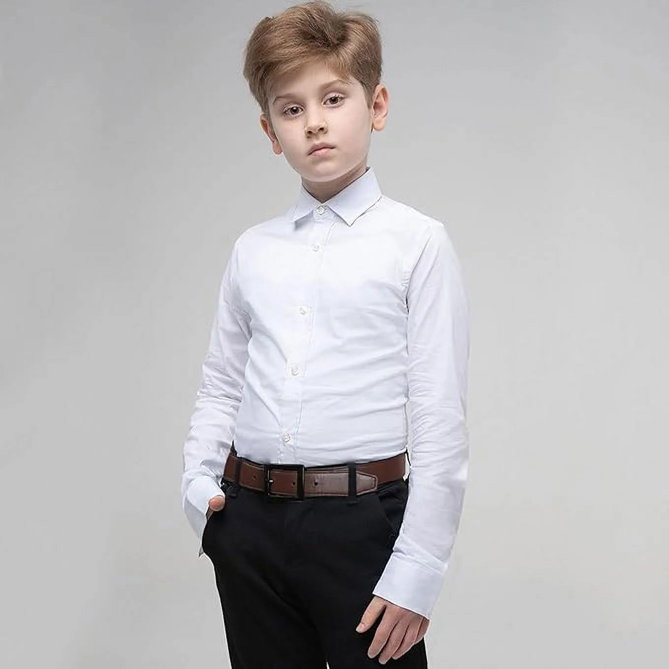 Kids Reversible Leather Belts- Brown and Black Leather Belt Two in One Formal Casual Belt