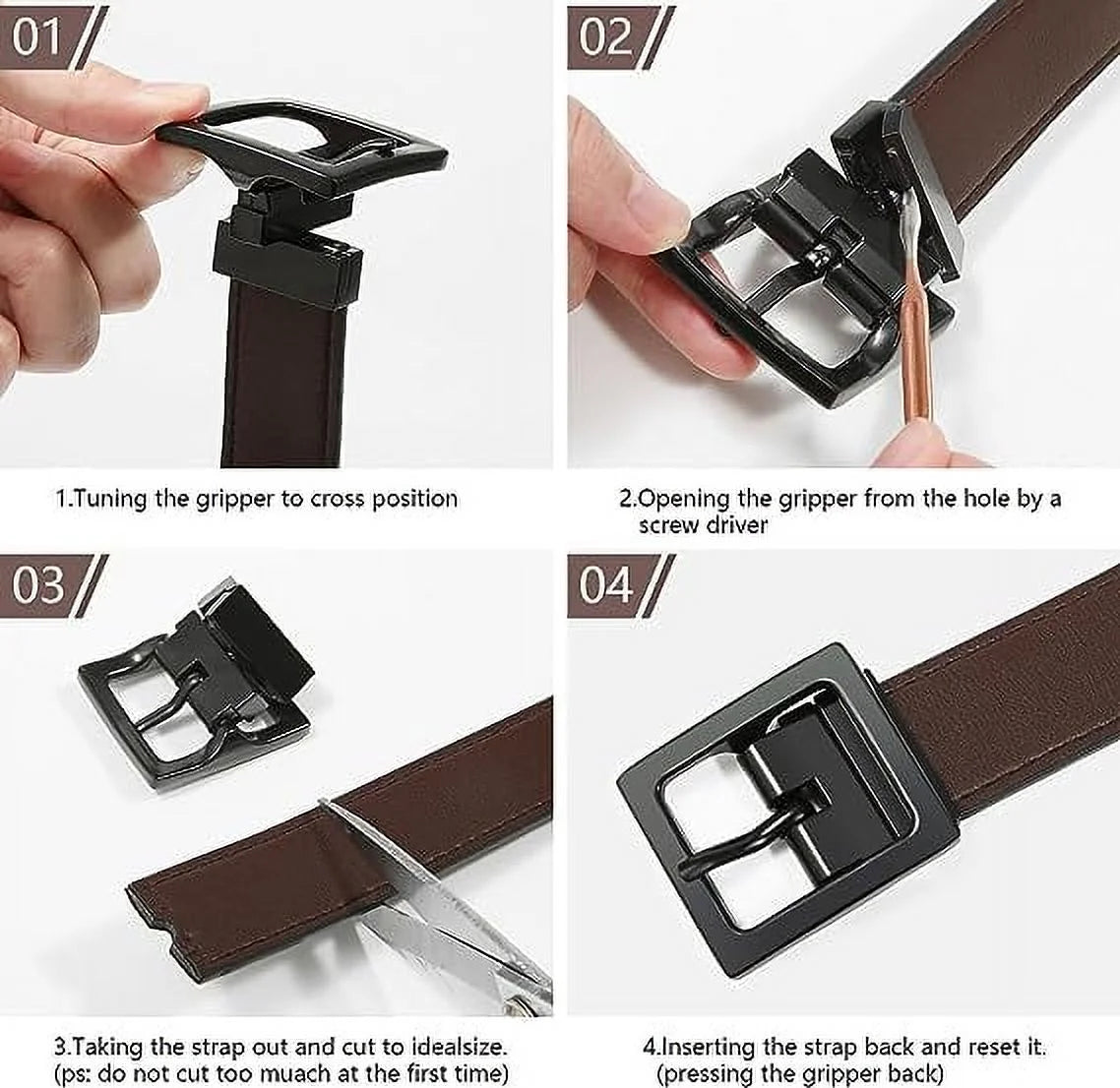 Kids Reversible Leather Belts- Brown and Black Leather Belt Two in One Formal Casual Belt