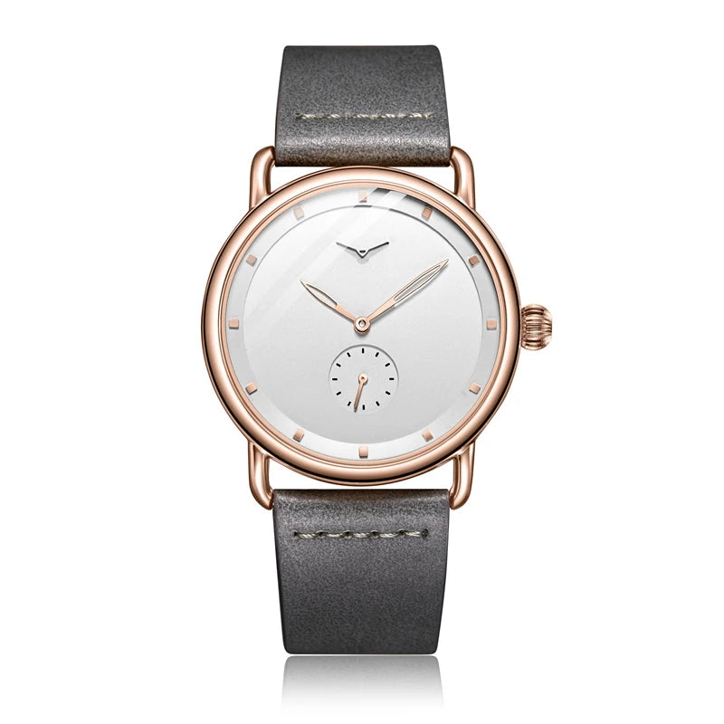 Casual Watch Men Brand Quartz Wristwatch Simple Waterpoor Leather Man Watch Luxury Watches