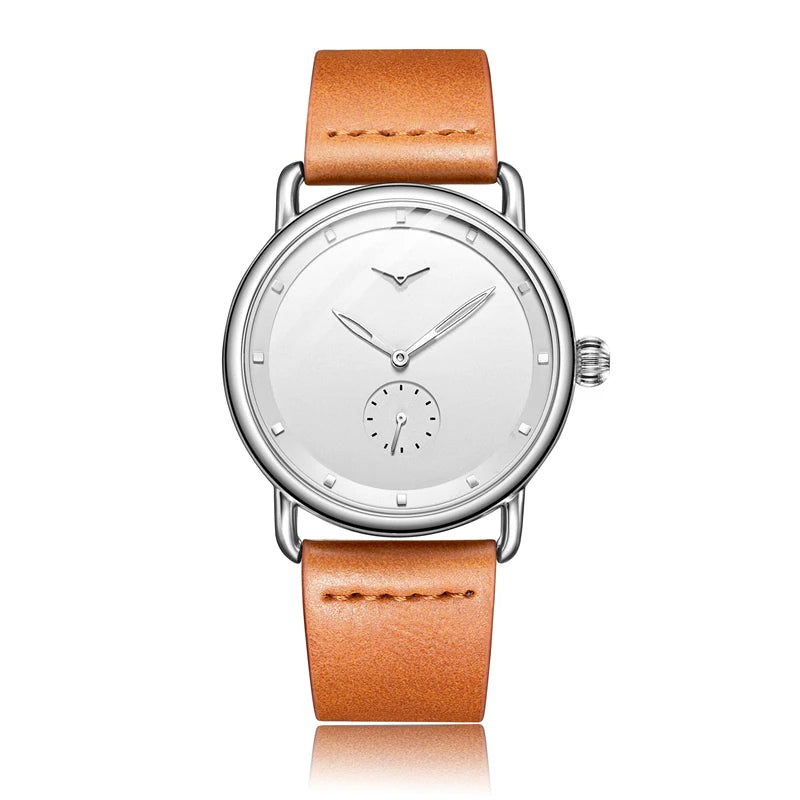 Casual Watch Men Brand Quartz Wristwatch Simple Waterpoor Leather Man Watch Luxury Watches