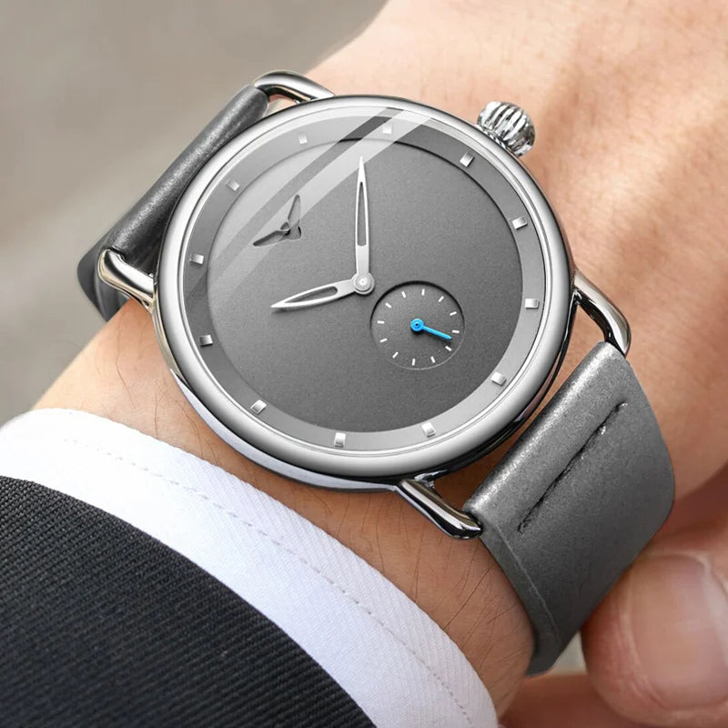 Casual Watch Men Brand Quartz Wristwatch Simple Waterpoor Leather Man Watch Luxury Watches