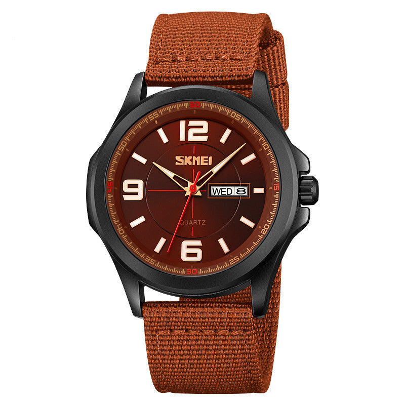 Classic Men'S Watch round Luminous Waterproof Quartz Wrist Watch