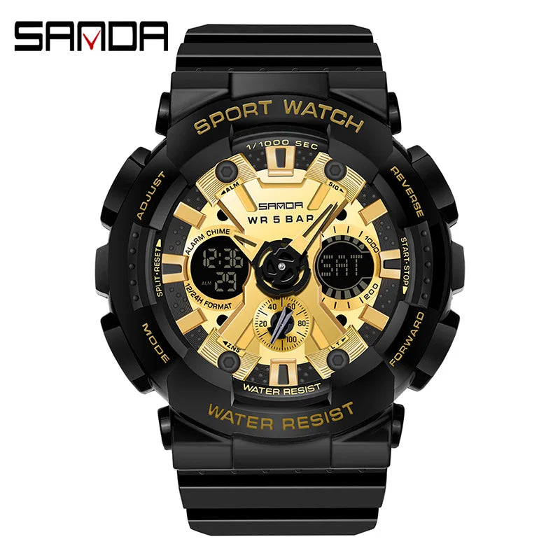 Women Men Watch Sports Dual Display 50M Waterproof Digital Wrist Watch for Male Female Clock Relogio Feminino High Quality 2025