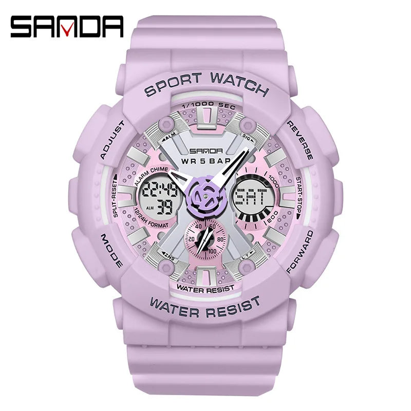 Women Men Watch Sports Dual Display 50M Waterproof Digital Wrist Watch for Male Female Clock Relogio Feminino High Quality 2025