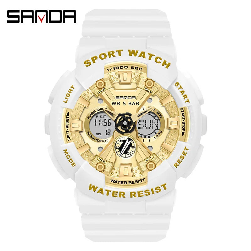 Women Men Watch Sports Dual Display 50M Waterproof Digital Wrist Watch for Male Female Clock Relogio Feminino High Quality 2025