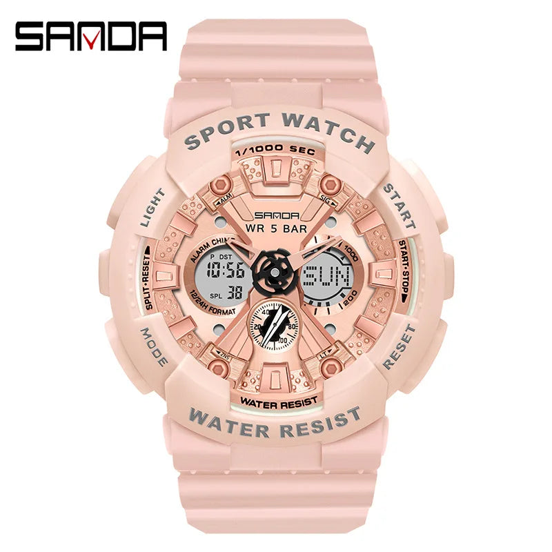Women Men Watch Sports Dual Display 50M Waterproof Digital Wrist Watch for Male Female Clock Relogio Feminino High Quality 2025