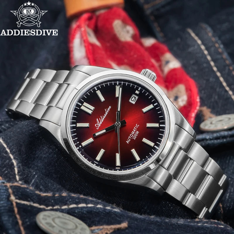 Watch New AD2071 Top Brand Sappire Green Gradient Dial Luxury NH35 Automatic Watch Waterproof 100M Leisure Men Watch