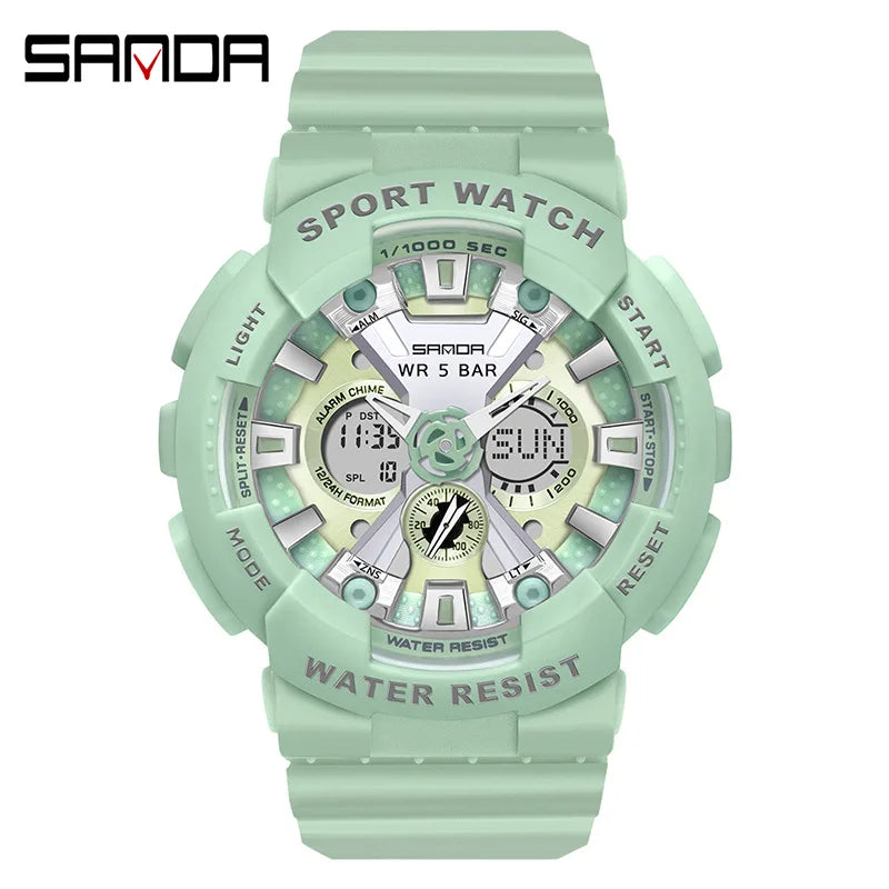 Women Men Watch Sports Dual Display 50M Waterproof Digital Wrist Watch for Male Female Clock Relogio Feminino High Quality 2025