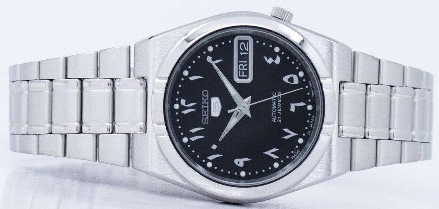 SEIKO 5 Automatic Black Dial SNK SNK063J5 Arabic Unisex Watch Steel Case 34 Mm