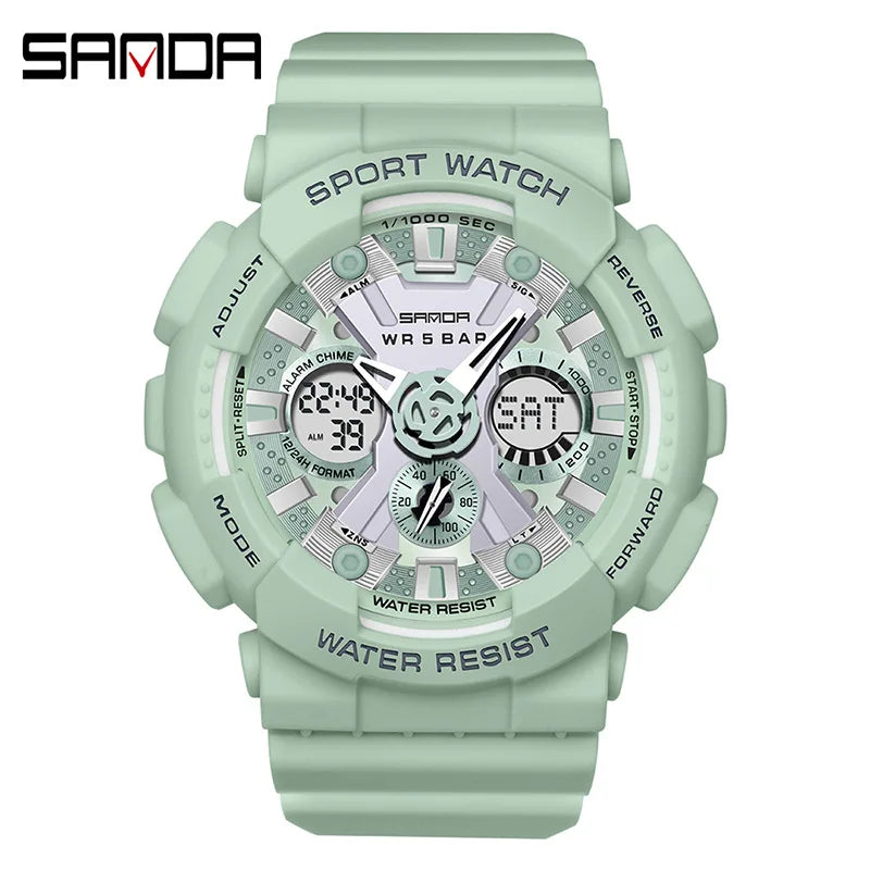 Women Men Watch Sports Dual Display 50M Waterproof Digital Wrist Watch for Male Female Clock Relogio Feminino High Quality 2025