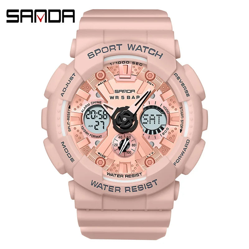 Women Men Watch Sports Dual Display 50M Waterproof Digital Wrist Watch for Male Female Clock Relogio Feminino High Quality 2025