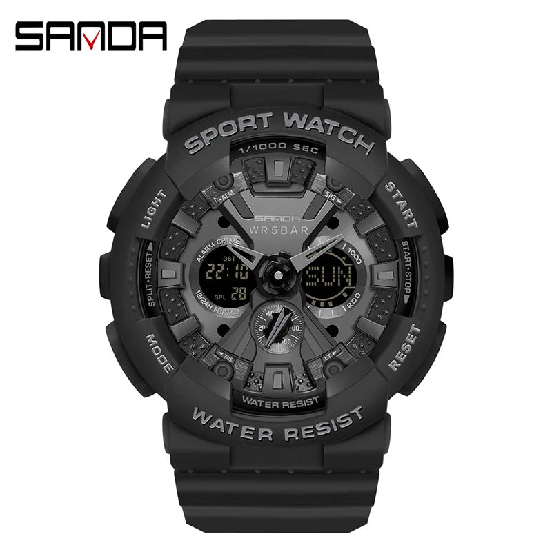 Women Men Watch Sports Dual Display 50M Waterproof Digital Wrist Watch for Male Female Clock Relogio Feminino High Quality 2025