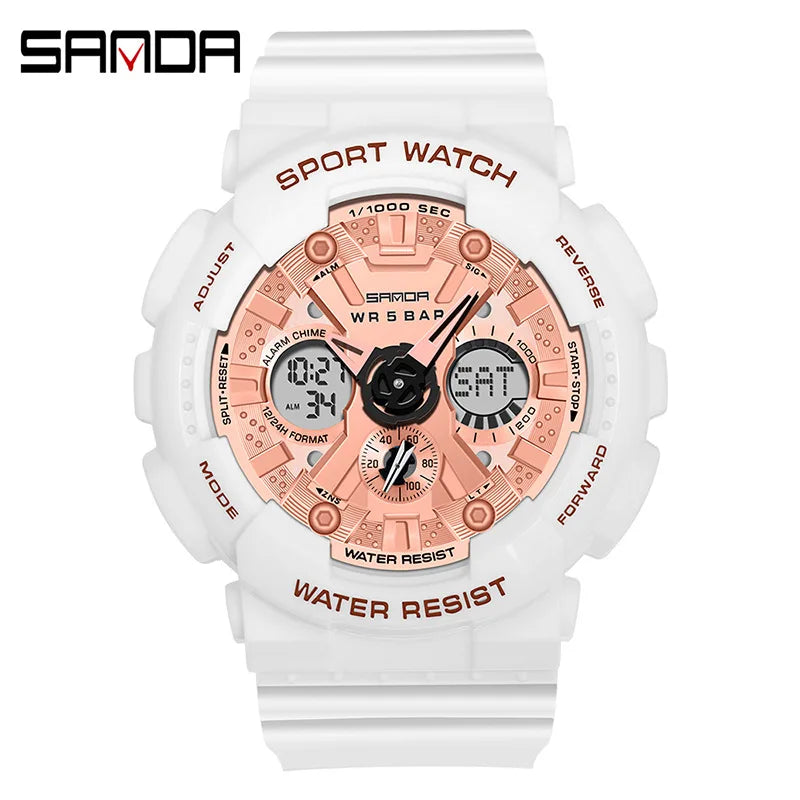 Women Men Watch Sports Dual Display 50M Waterproof Digital Wrist Watch for Male Female Clock Relogio Feminino High Quality 2025