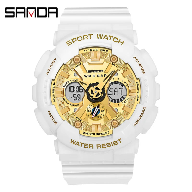 Women Men Watch Sports Dual Display 50M Waterproof Digital Wrist Watch for Male Female Clock Relogio Feminino High Quality 2025