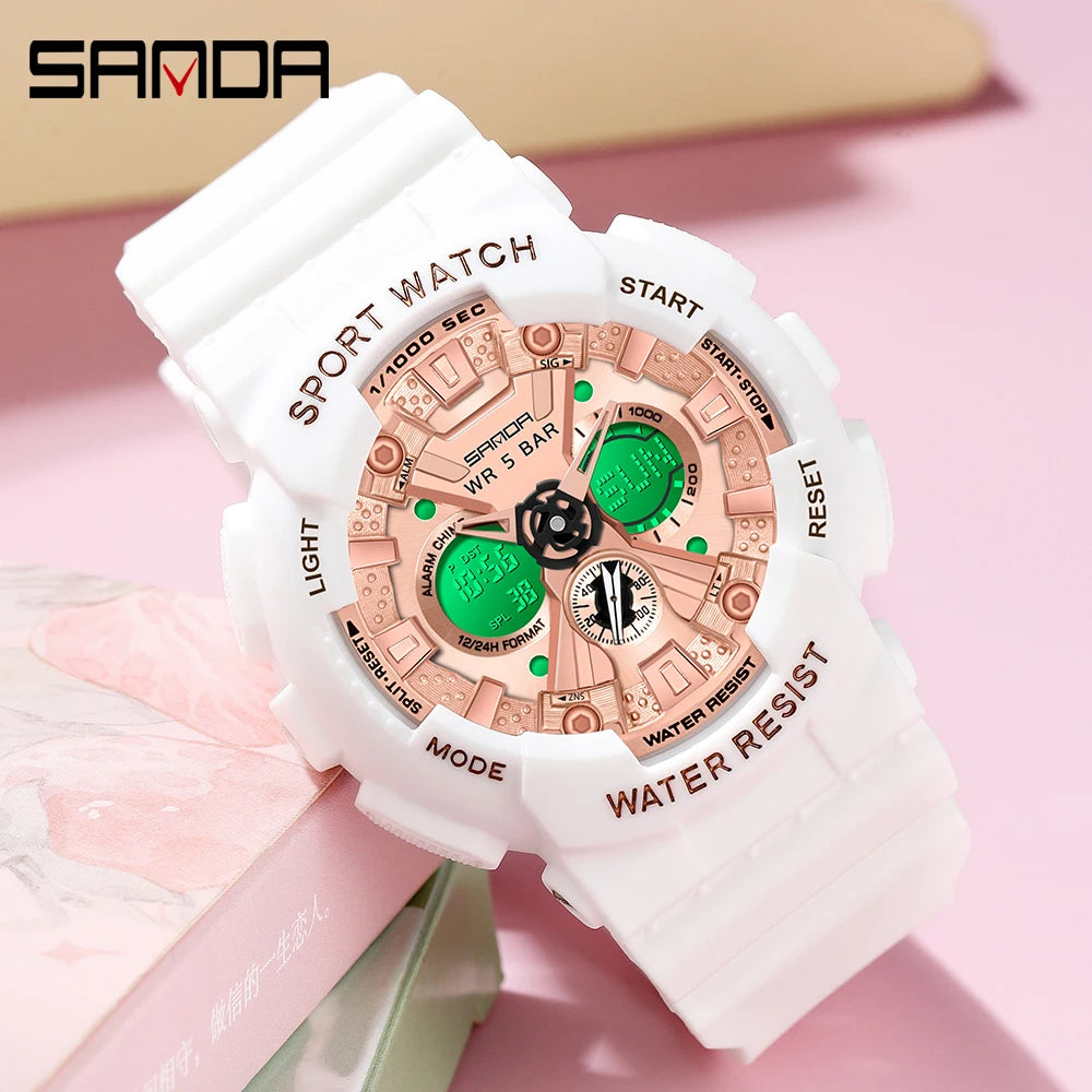 Women Men Watch Sports Dual Display 50M Waterproof Digital Wrist Watch for Male Female Clock Relogio Feminino High Quality 2025